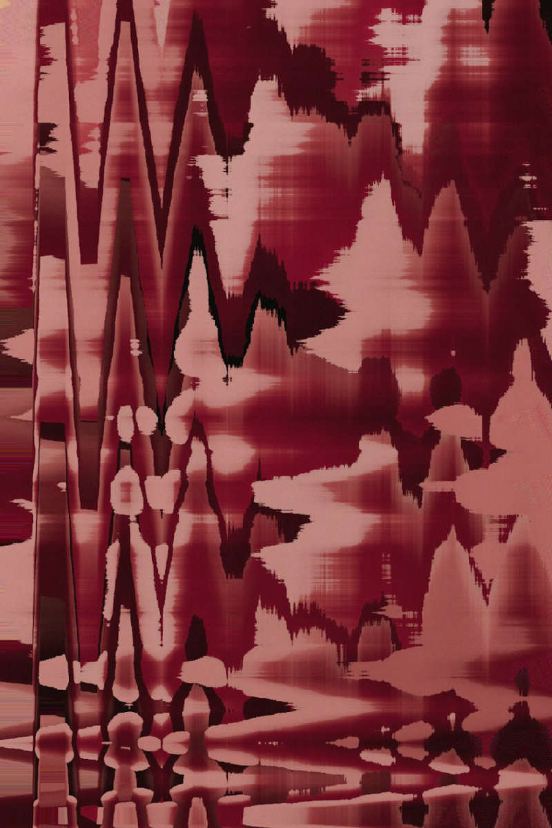 Wall Poster - Bamboo Forest in Burgundy