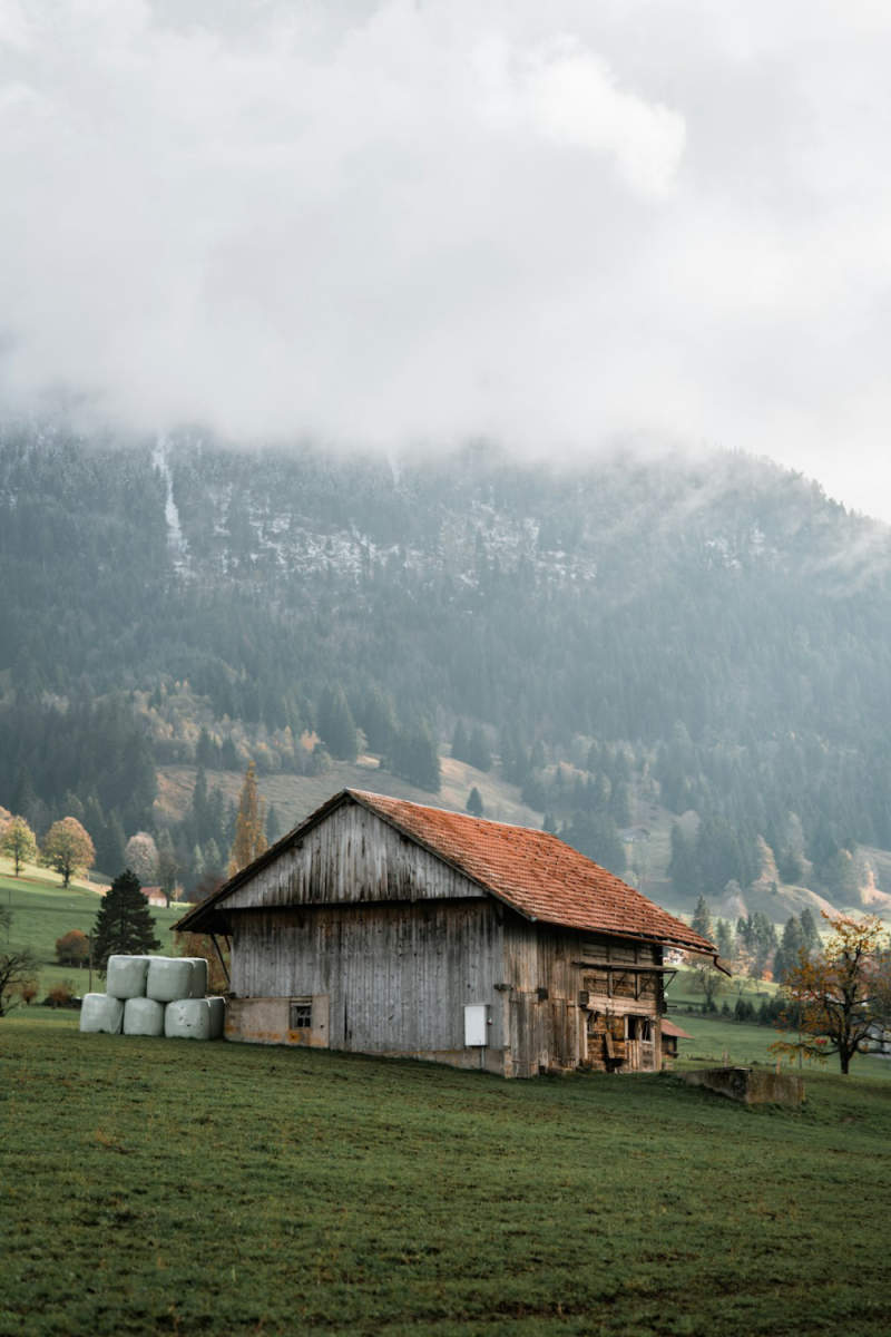 Wall Poster - Barn in Interlaken
