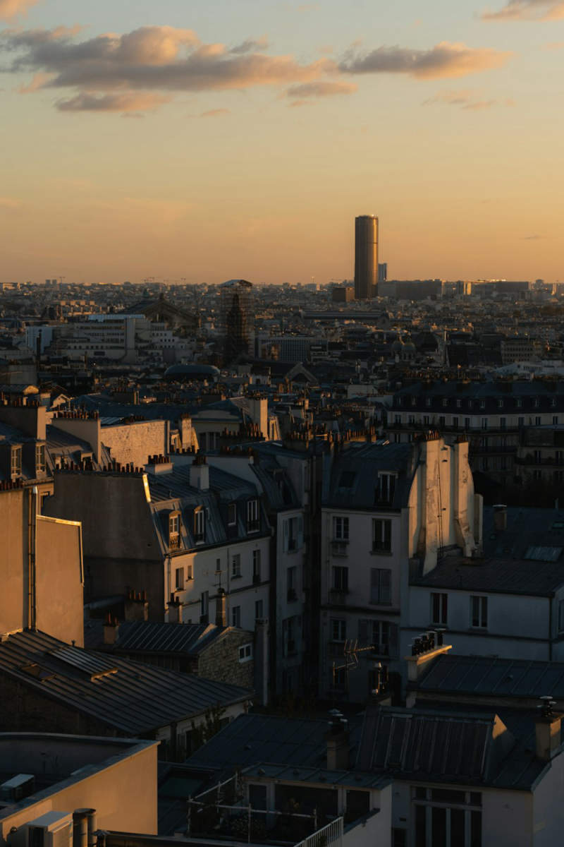 Wall Poster - City Rooftops in Paris