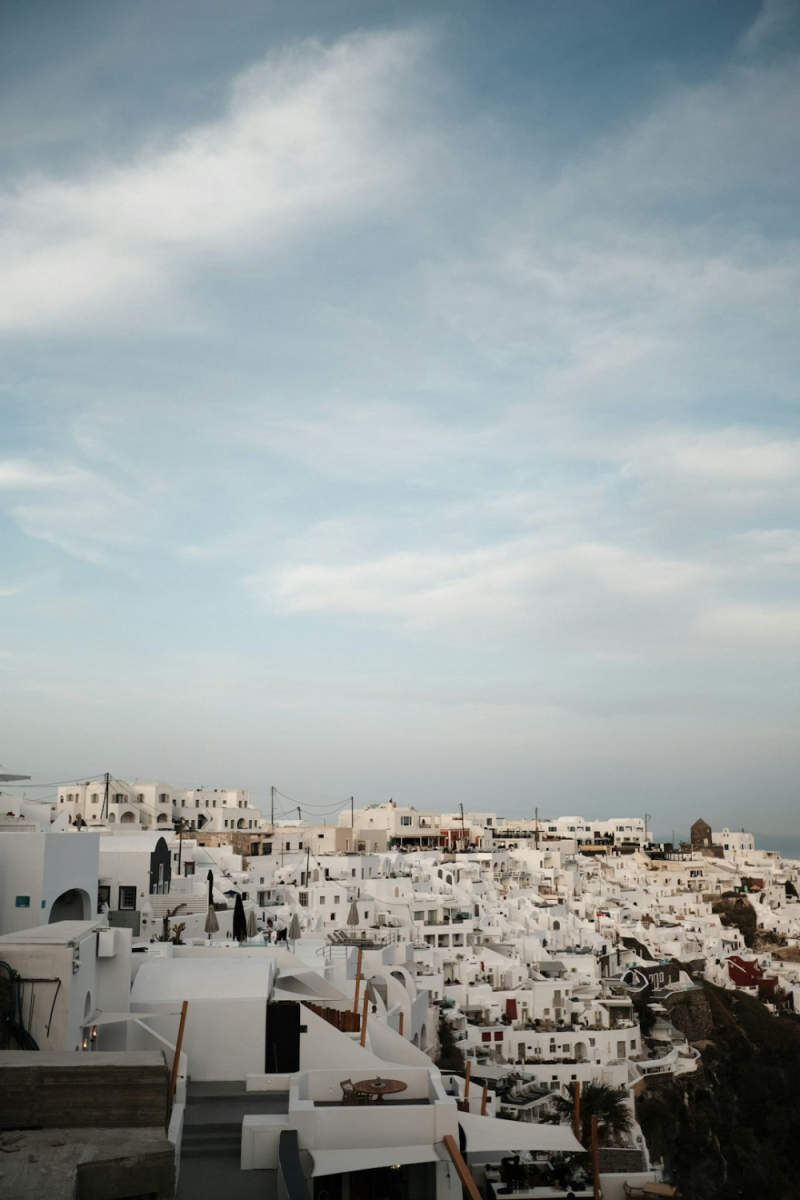 Wall Poster - City Rooftops in Santorini