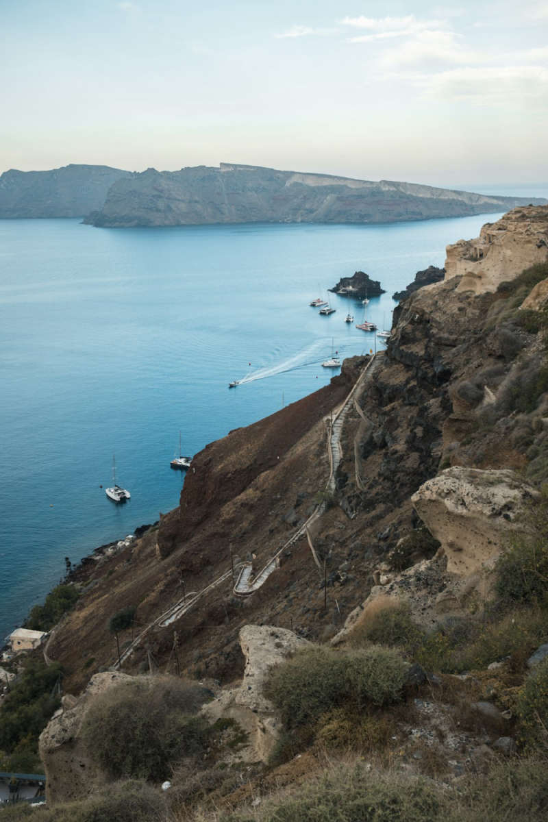 Wall Poster - Coastal Cliffs in Santorini