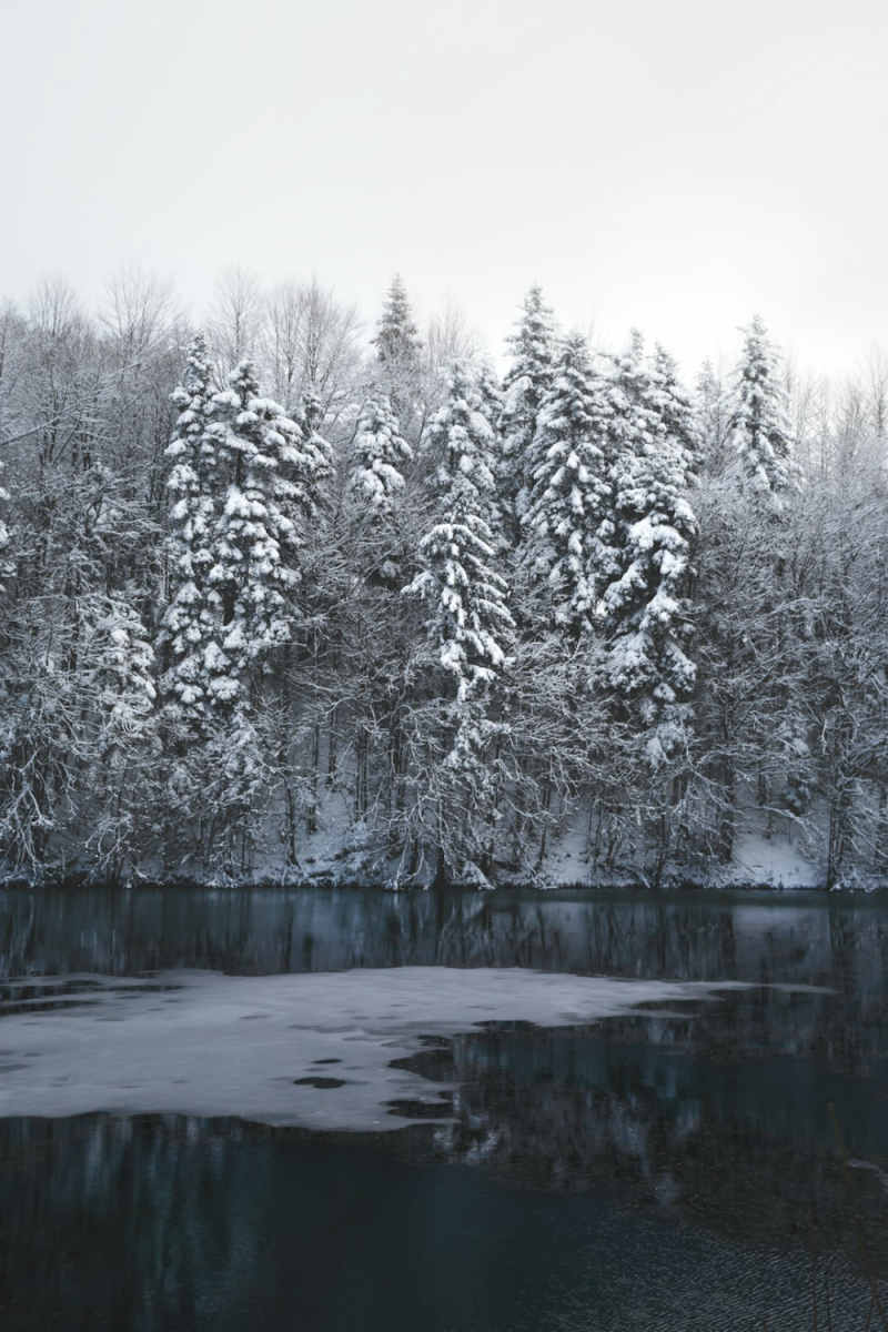 Wall Poster - Frozen Lake in Croatia