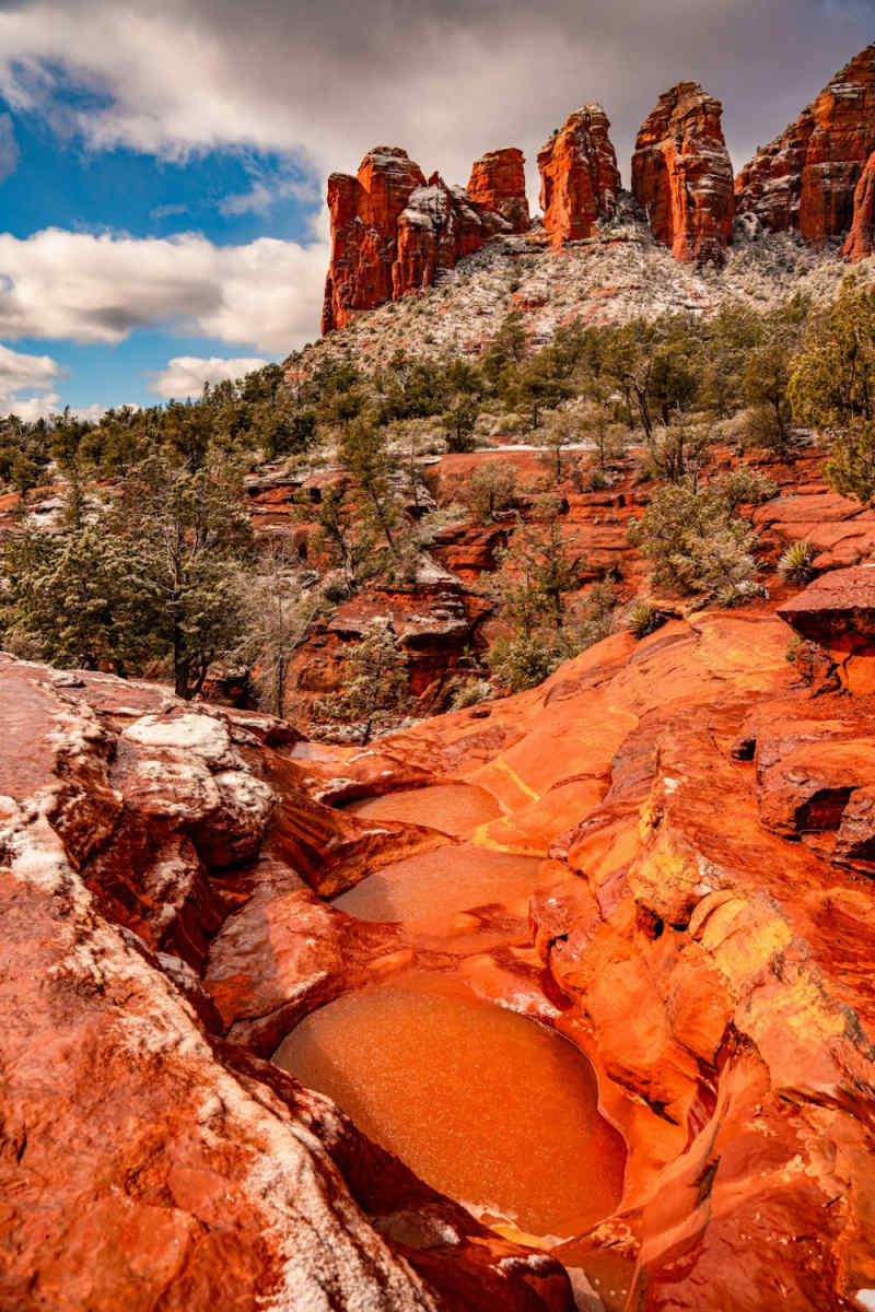 Wall Poster - Frozen Lake in Sedona