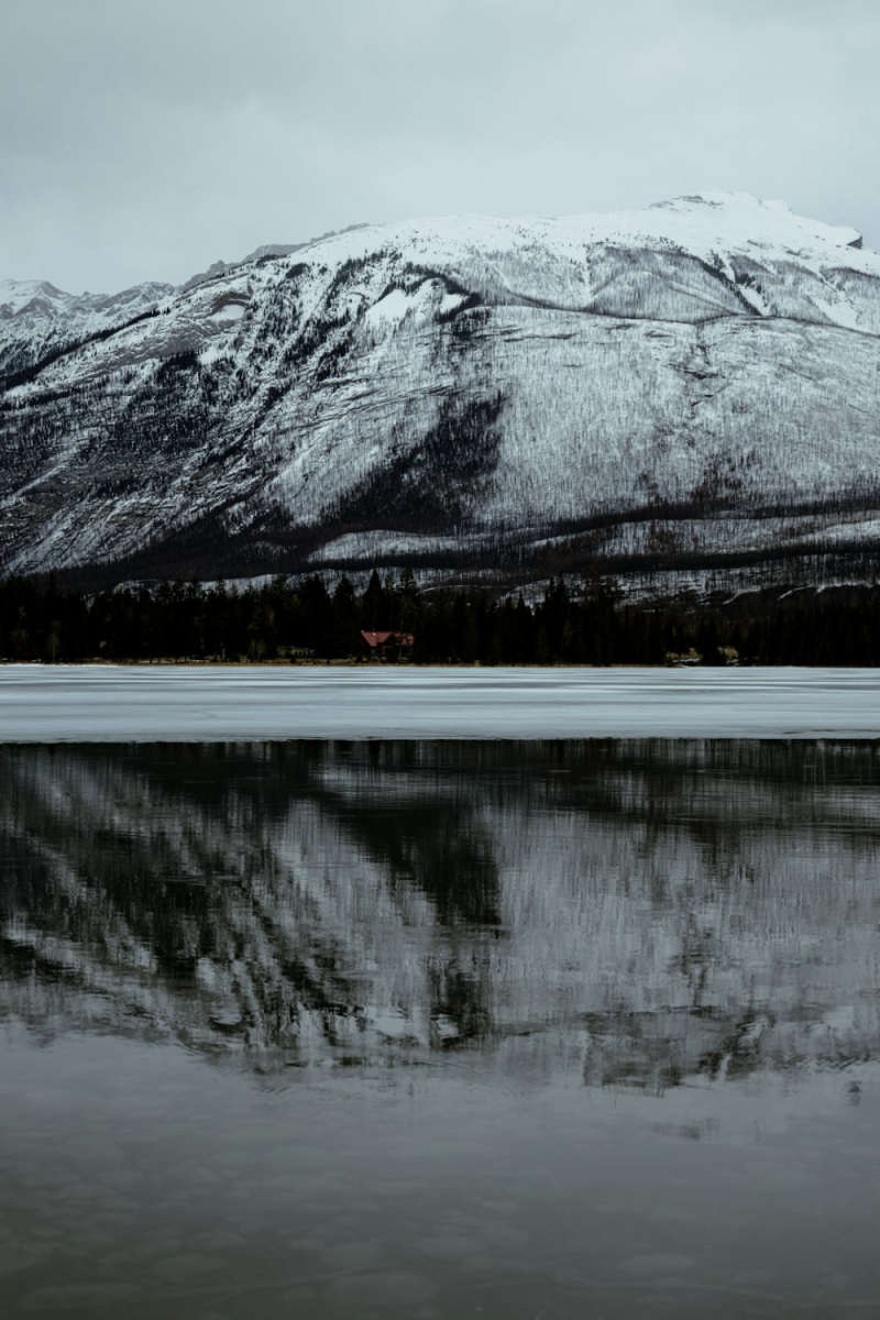 Wall Poster - Frozen Lake in the Canadian Rockies