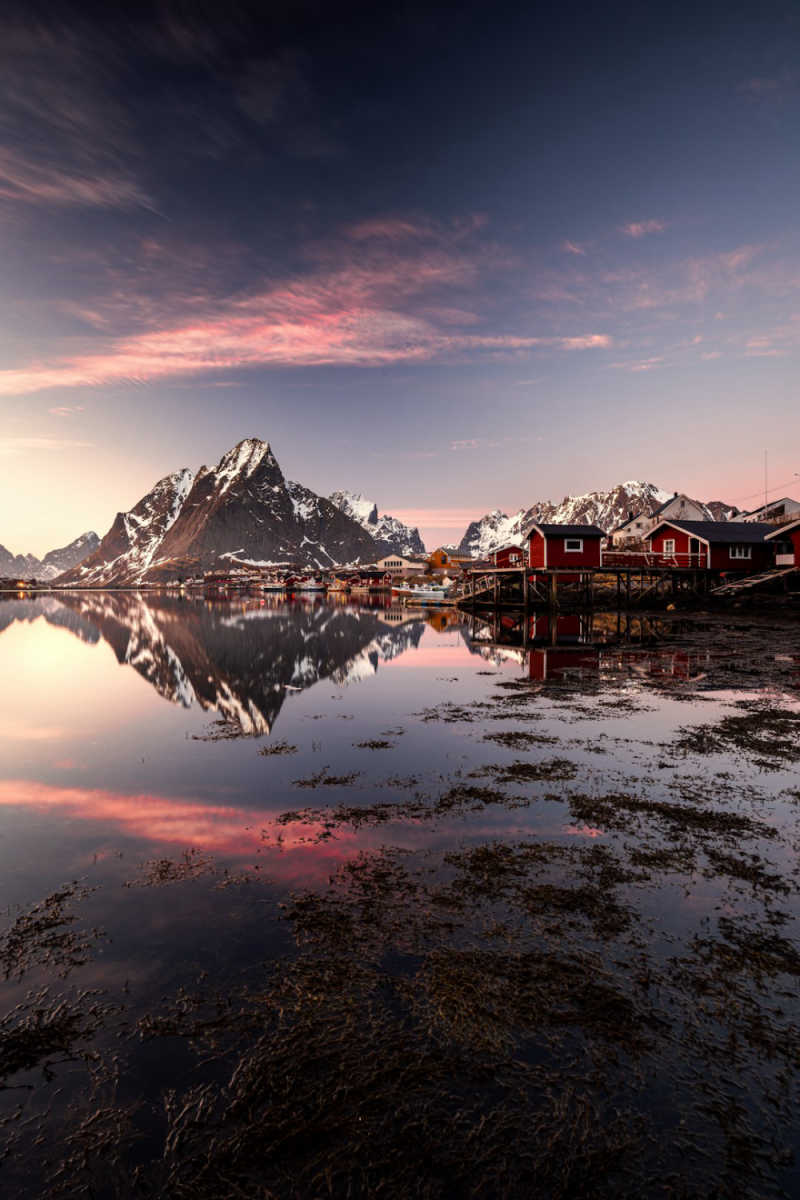 Wall Poster - Frozen Lake in the Lofoten Islands