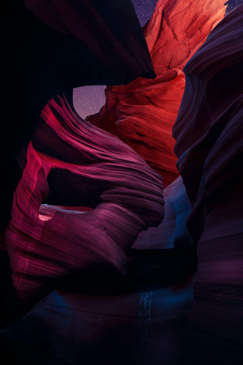 Wall Poster - Full Moon in Antelope Canyon