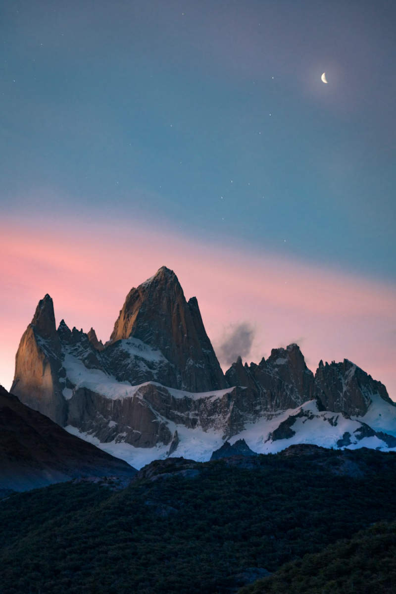Wall Poster - Full Moon in Patagonia