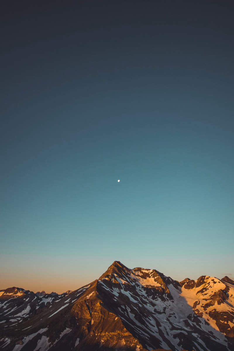 Wall Poster - Full Moon in the Austrian Alps