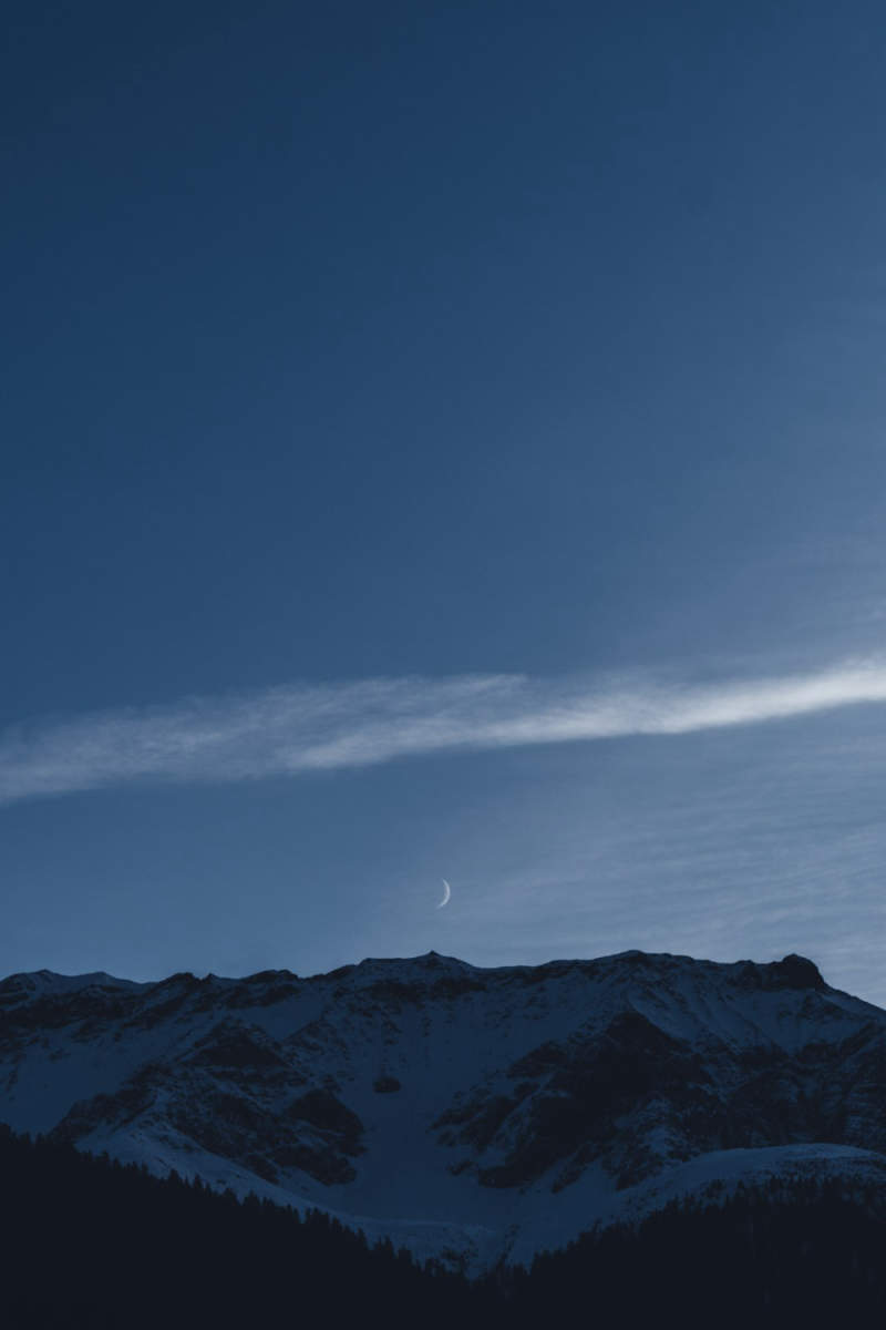 Wall Poster - Full Moon in the Swiss Alps