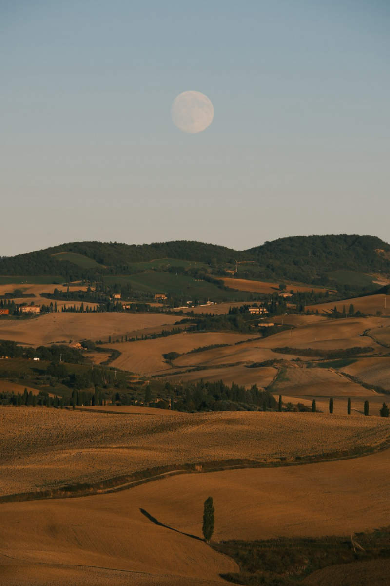 Wall Poster - Full Moon in Tuscany