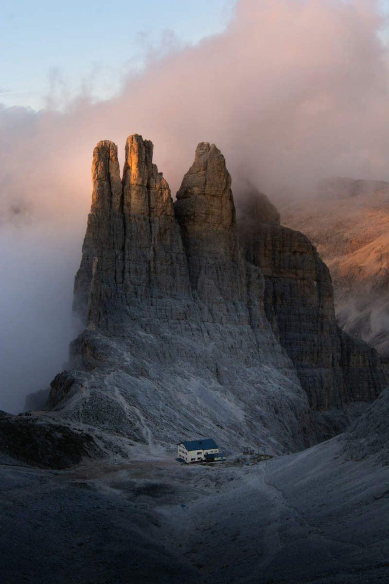 Wall Poster - Morning Mist in the Dolomites