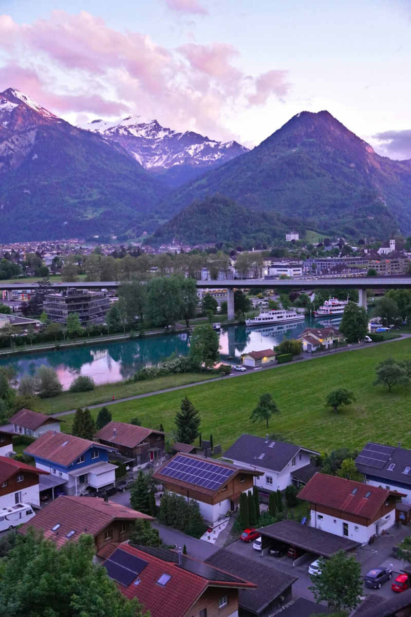 Wall Poster - Mountain Village in Interlaken