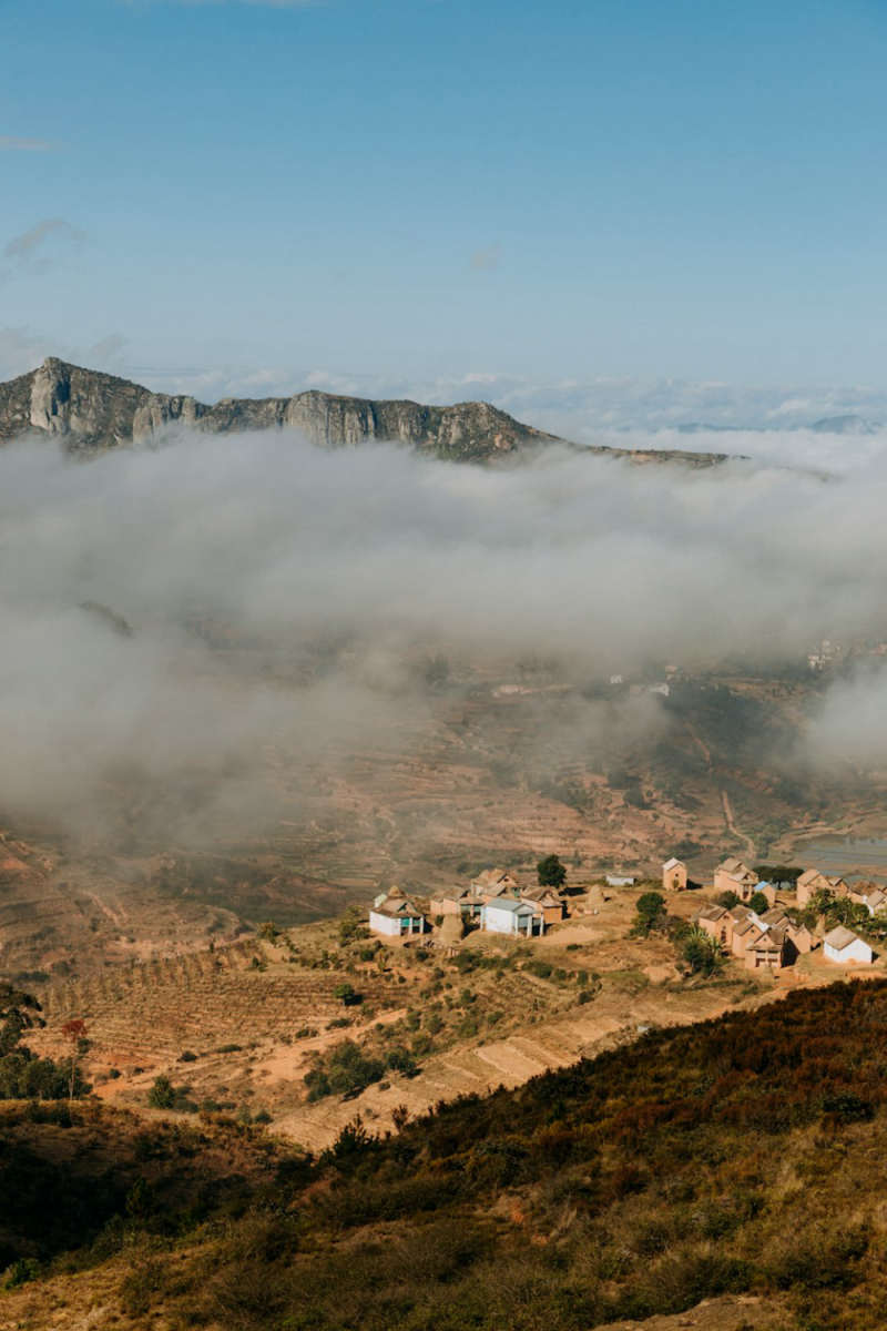 Wall Poster - Mountain Village in Madagascar