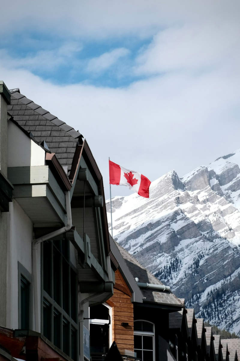 Wall Poster - Mountain Village in the Canadian Rockies