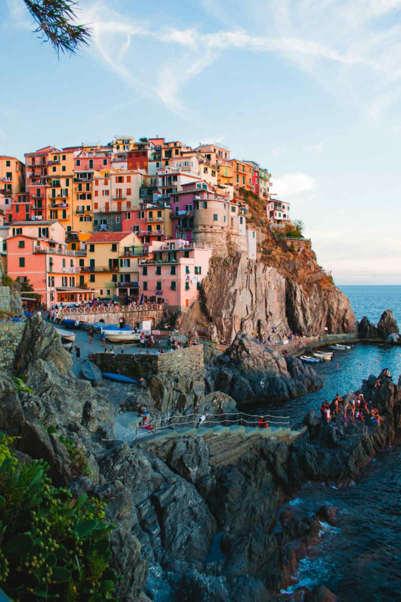 Wall Poster - Northern Lights in Cinque Terre