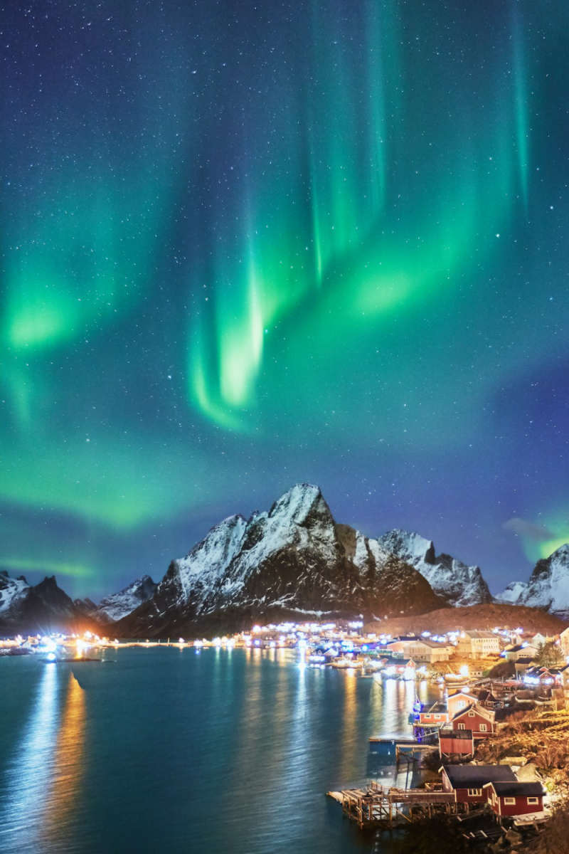 Wall Poster - Northern Lights in the Lofoten Islands